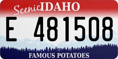 ID license plate E481508