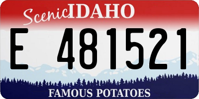 ID license plate E481521