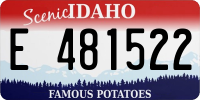 ID license plate E481522