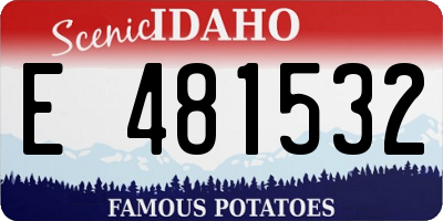 ID license plate E481532