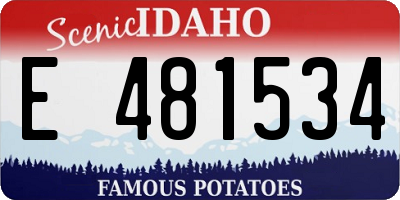 ID license plate E481534