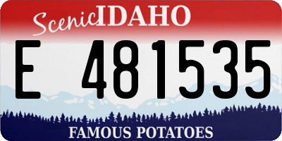 ID license plate E481535