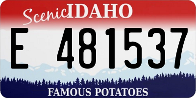 ID license plate E481537