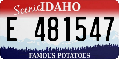 ID license plate E481547