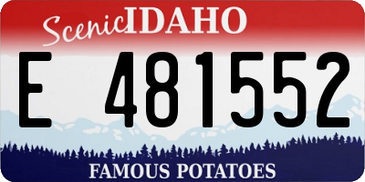 ID license plate E481552