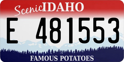 ID license plate E481553