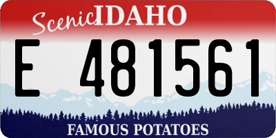 ID license plate E481561