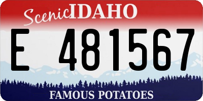 ID license plate E481567
