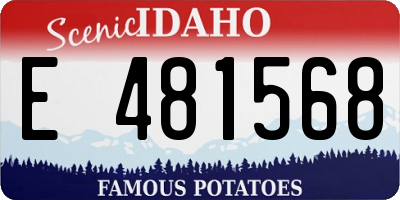 ID license plate E481568