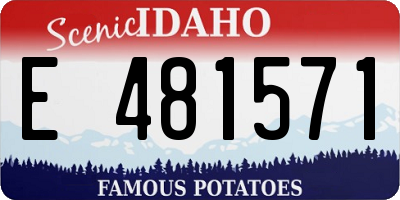 ID license plate E481571