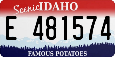 ID license plate E481574