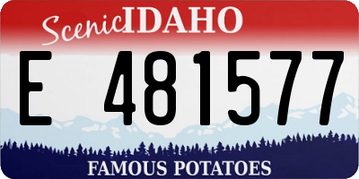 ID license plate E481577