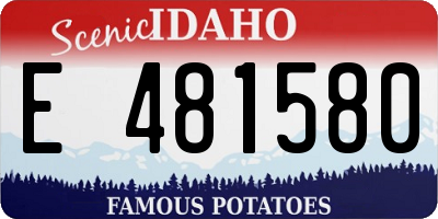 ID license plate E481580