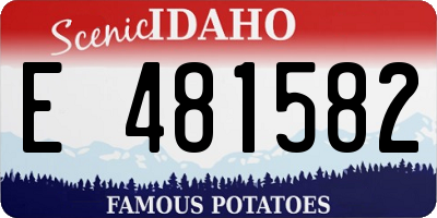 ID license plate E481582