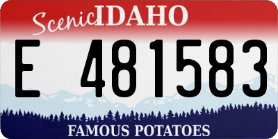 ID license plate E481583