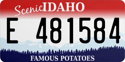 ID license plate E481584