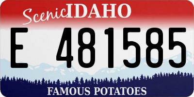 ID license plate E481585
