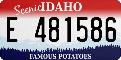 ID license plate E481586