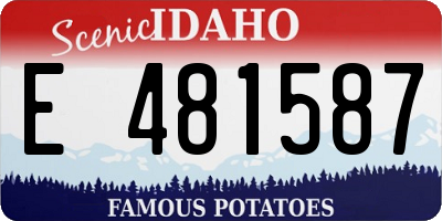 ID license plate E481587