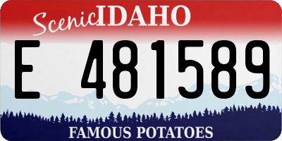 ID license plate E481589