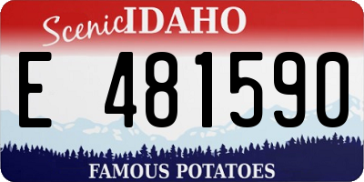 ID license plate E481590