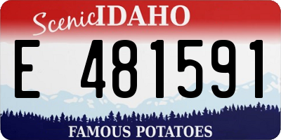 ID license plate E481591