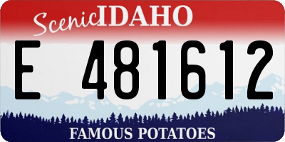 ID license plate E481612