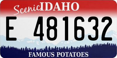 ID license plate E481632