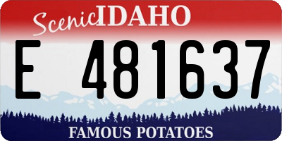 ID license plate E481637