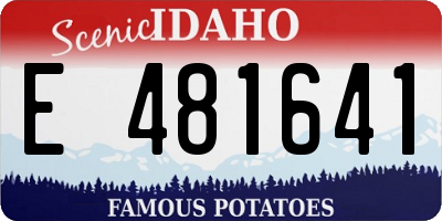 ID license plate E481641