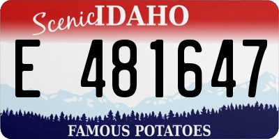 ID license plate E481647