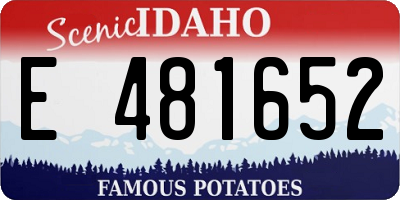 ID license plate E481652