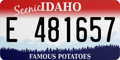 ID license plate E481657