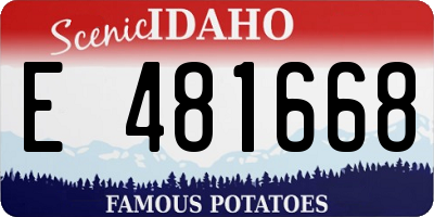 ID license plate E481668