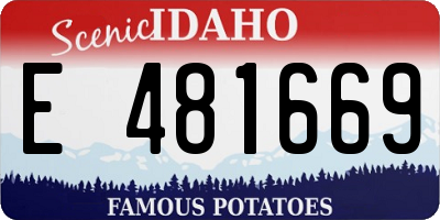 ID license plate E481669