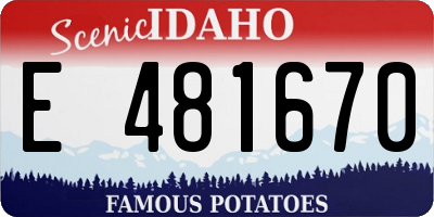 ID license plate E481670