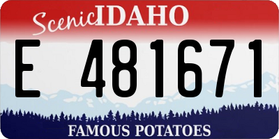 ID license plate E481671