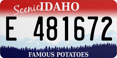 ID license plate E481672