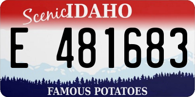 ID license plate E481683