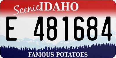 ID license plate E481684
