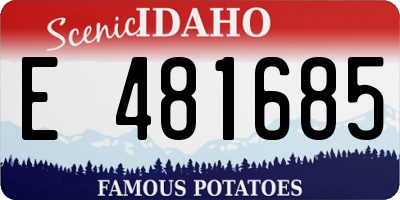 ID license plate E481685