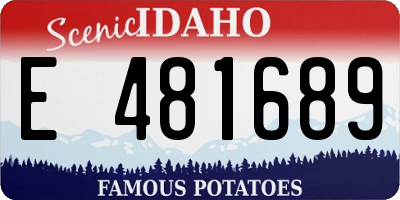 ID license plate E481689