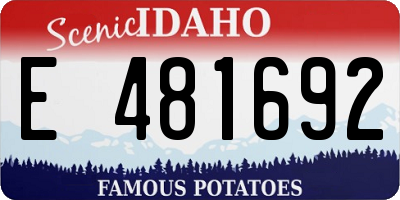 ID license plate E481692