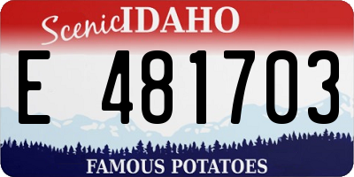 ID license plate E481703