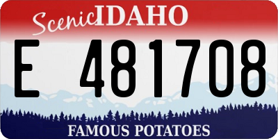 ID license plate E481708