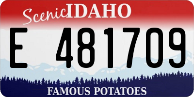 ID license plate E481709