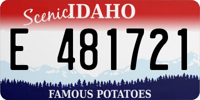 ID license plate E481721