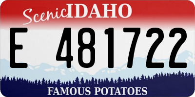 ID license plate E481722