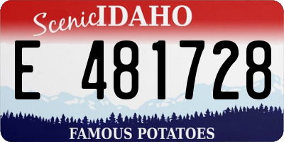 ID license plate E481728