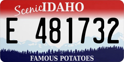 ID license plate E481732